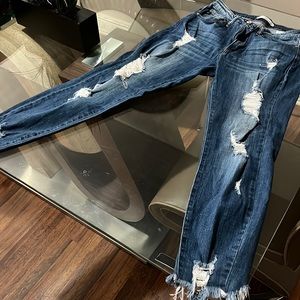 Womens distressed jeans